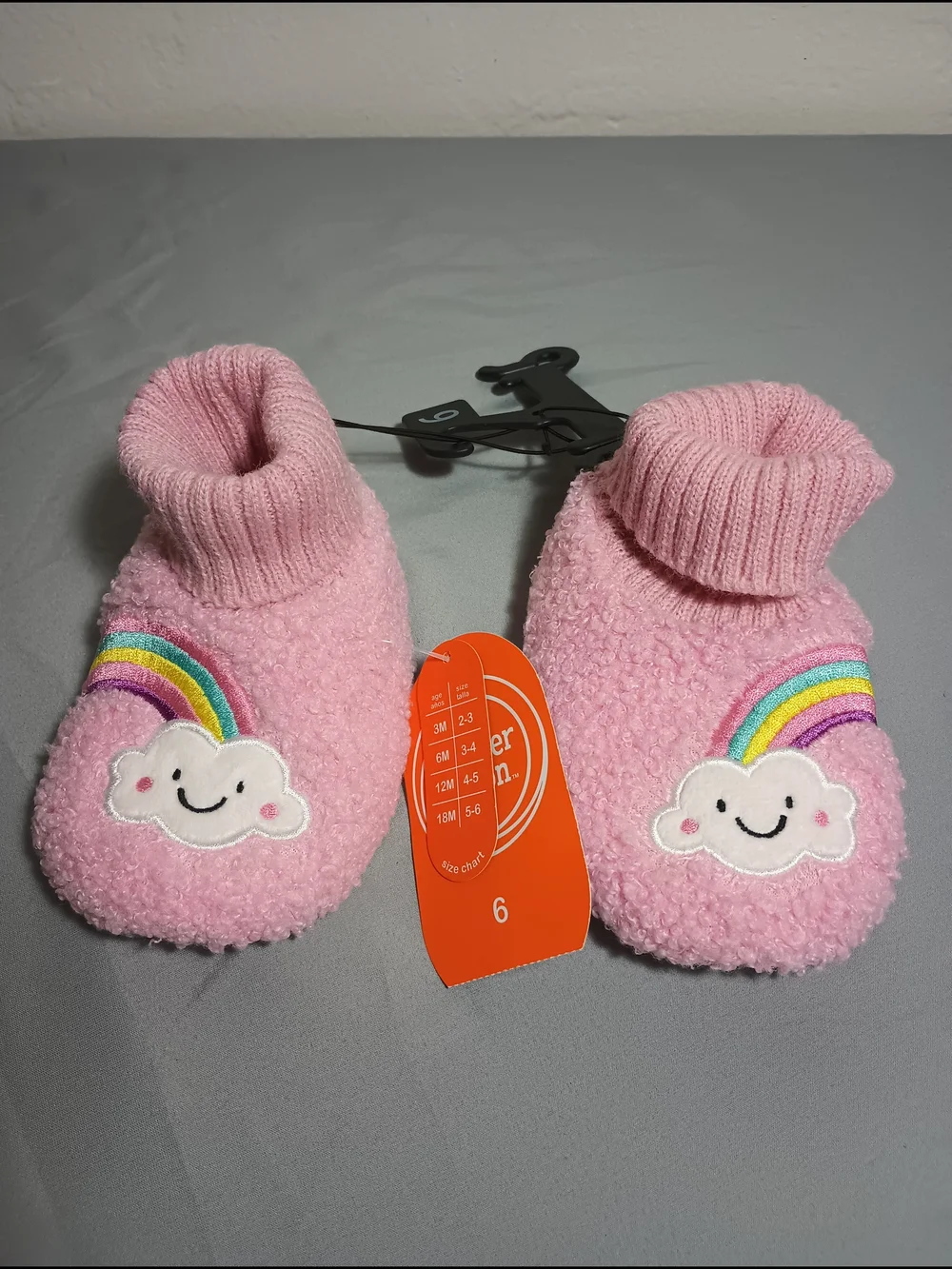 Wonder Nation Infant Rainbow Bootie Slippers